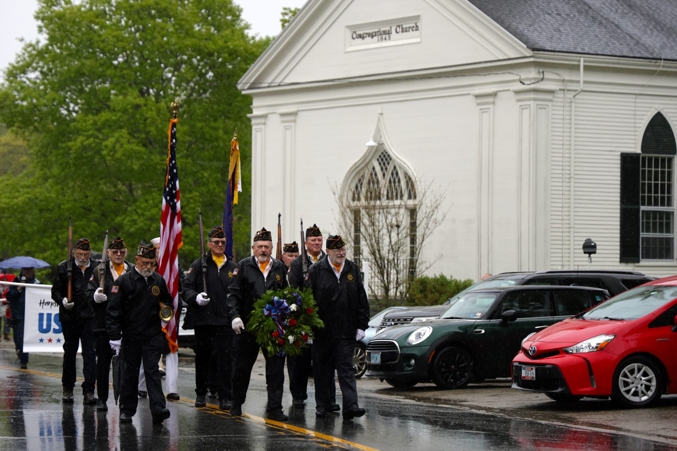 Local veterans march through rain to lead Memorial Day observances - The Harpswell Anchor
